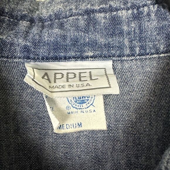 Vintage Union Made Appel Denim Midi Shirt Dress Size Medium - Picture 5 of 7